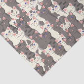 Weiße und graue Katzen Seidenpapier (Ausschnitt)