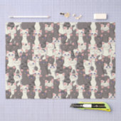 Weiße und graue Katzen Seidenpapier (Handwerk)