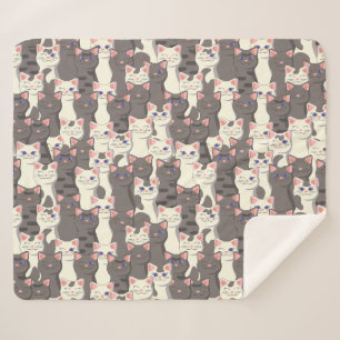 Weiße und graue Katzen Sherpadecke