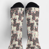 Weiße und graue Katzen Socken (Oben)