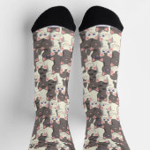 Weiße und graue Katzen Socken (Oben)