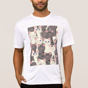 Weiße und graue Katzen T-Shirt