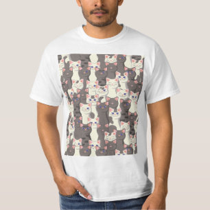 Weiße und graue Katzen T-Shirt