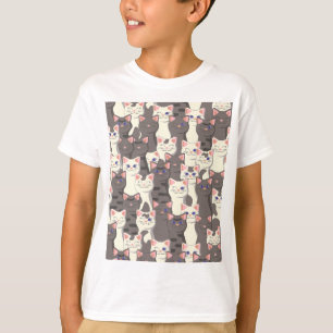 Weiße und graue Katzen T-Shirt