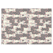 Weiße und graue Katzen Tischdecke (Vorderseite (Horizontal))