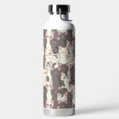 Weiße und graue Katzen Trinkflasche (links)