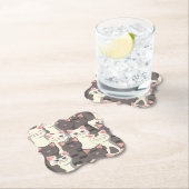 Weiße und graue Katzen Untersetzer (Vor Ort)