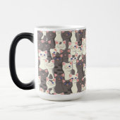 Weiße und graue Katzen Verwandlungstasse (Links)