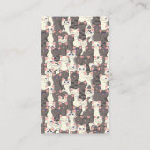 Weiße und graue Katzen Visitenkarte (Rückseite)