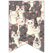 Weiße und graue Katzen Wimpelkette (Erste Fahne)