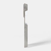 Weiße und graue Marmorfläche iPhone Hülle (Linke Seite)