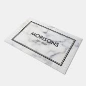 Weiße und graue Marmorsteine Fußmatte (Schrägansicht)