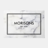 Weiße und graue Marmorsteine Fußmatte (Vorderseite)