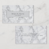 Weiße und graue Marmorverkleidung und metallisches Visitenkarte (Vorne/Hinten)