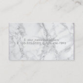 Weiße und graue Marmorverkleidung und metallisches Visitenkarte (Rückseite)
