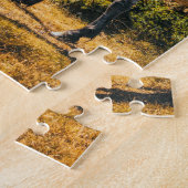 Weiße und graue Pferdeweiden mit Sonne abschimmern Puzzle (Seite)