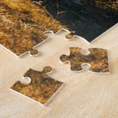 Weiße und graue Pferdeweiden mit Sonne abschimmern Puzzle (Seite)