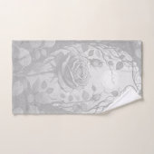 Weiße und graue Rose 2 Badhandtuch Set (Handtuch)