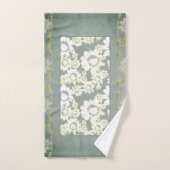 Weiße und graue Spitzen-Badehandtücher Badhandtuch Set (Handtuch)