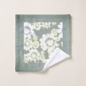 Weiße und graue Spitzen-Badehandtücher Badhandtuch Set (Waschlappen)