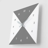 Weiße und graue Wall-Uhr - benutzerdefinierte Farb Quadratische Wanduhr (Winkel)