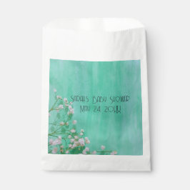 Weiße und grüne Babys in der Blütendusche Geschenktütchen