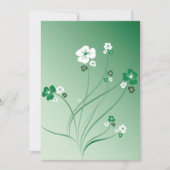 Weiße und grüne Blume Einladung (Vorderseite)