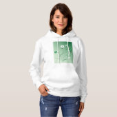 Weiße und grüne Blume Hoodie (Vorne ganz)