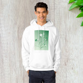 Weiße und grüne Blume Hoodie