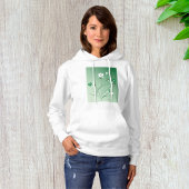Weiße und grüne Blume Hoodie