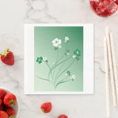 Weiße und grüne Blume Serviette (Beispiel)