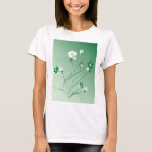 Weiße und grüne Blume T-Shirt (Vorderseite)