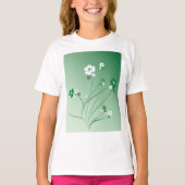Weiße und grüne Blume T-Shirt (Vorderseite)