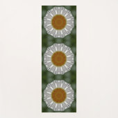 Weiße und grüne Blumenmuster Yogamatte (Vorderseite)
