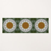 Weiße und grüne Blumenmuster Yogamatte (Vorderseite (Horizontal))