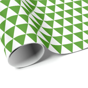 Weiße und grüne Dreiecke Geschenkpapier