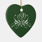 Weiße und grüne Geblüht Rose Keramik Ornament (Rechts)