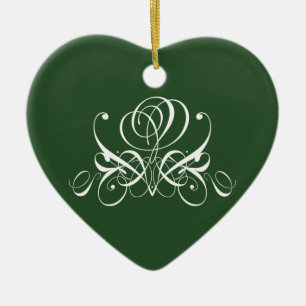 Weiße und grüne Geblüht Rose Keramik Ornament