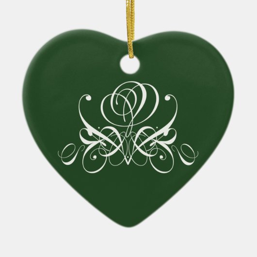 Weiße und grüne Geblüht Rose Keramik Ornament (Vorne)