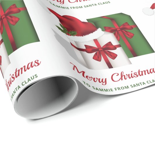 Weiße und grüne Geschenkboxen mit benutzerdefinier Geschenkpapier (Rolleneckpunkt)