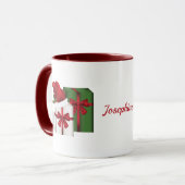 Weiße und grüne Geschenkboxen mit Individuelle Nam Tasse (Vorderseite Links)