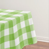 Weiße und grüne Karotischdecke des Ginghams Tischdecke (Beispiel)