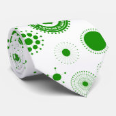 Weiße und grüne Kreise mit dem Green St Patrick Ic Krawatte (Gerollt)