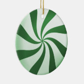 Weiße und grüne Pfefferminzbonbons Keramik Ornament (Rechts)
