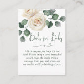 Weiße und grüne Rose für Kinder Begleitkarte (Vorderseite)