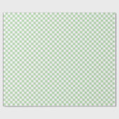 Weiße und grüne Schachbrett-Wrap-Rolle Geschenkpapier (Flach)
