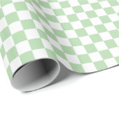 Weiße und grüne Schachbrett-Wrap-Rolle Geschenkpapier (Rolleneckpunkt)