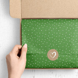 Weiße und grüne Schneeflocken | Editierbare Farben Seidenpapier