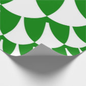 Weiße und grüne Skalen Geschenkpapier (Ecke)