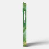 Weiße und grüne Steinstruktur Case-Mate iPhone Hülle (Rückseite / Links)